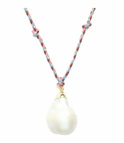 SHAKER JEWELS Collier Cordon Rose Perle