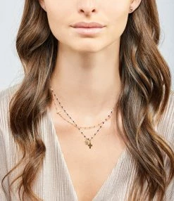 GIGI CLOZEAU Collier Croix Perles Résine Or 11 GIGI CLOZEAU Collier Croix Perles Résine Or -COLLIERS Shop 045 2