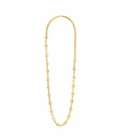 CHARLET Boucle D'oreille Diamantée Ovale Gauche Or Jaune (vendue à L'unité)