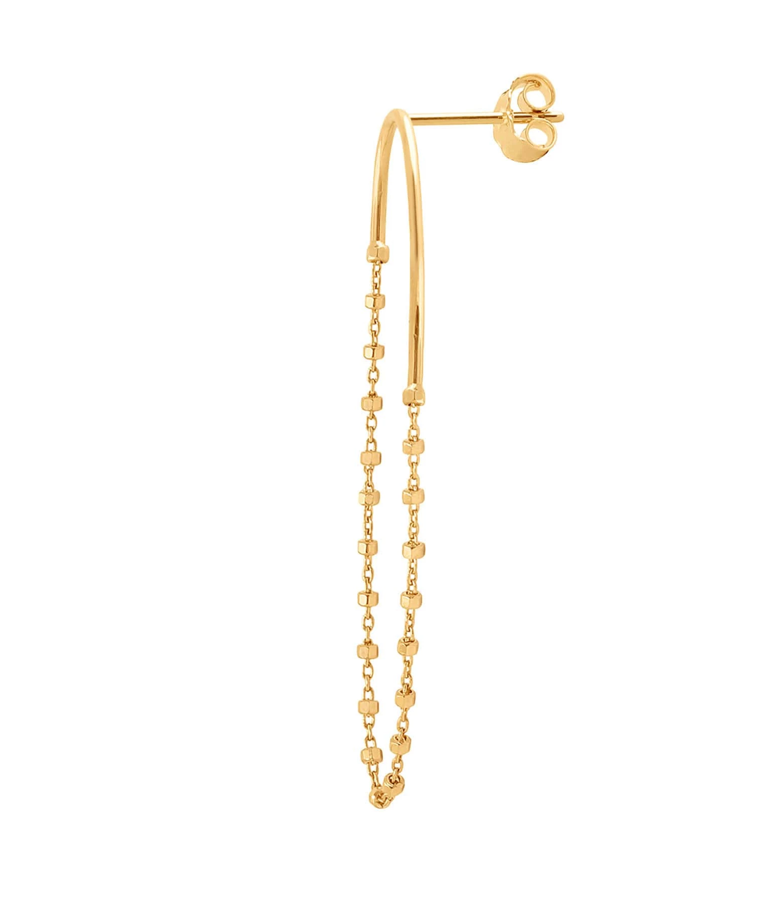 CHARLET Boucle D'oreille Diamantée Ovale Gauche Or Jaune (vendue à L'unité) 2 CHARLET Boucle D'oreille Diamantée Ovale Gauche Or Jaune (vendue à L'unité) – Image 2