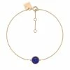 Ginette NY Bracelet Ever Mini Disc Or Rose Lapis Lazuli