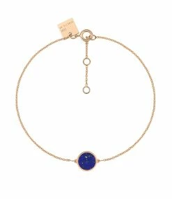 Ginette NY Bracelet Ever Mini Disc Or Rose Lapis Lazuli