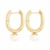 SHAKER JEWELS Boucles D'oreilles Perles D'Eau Douce Doré
