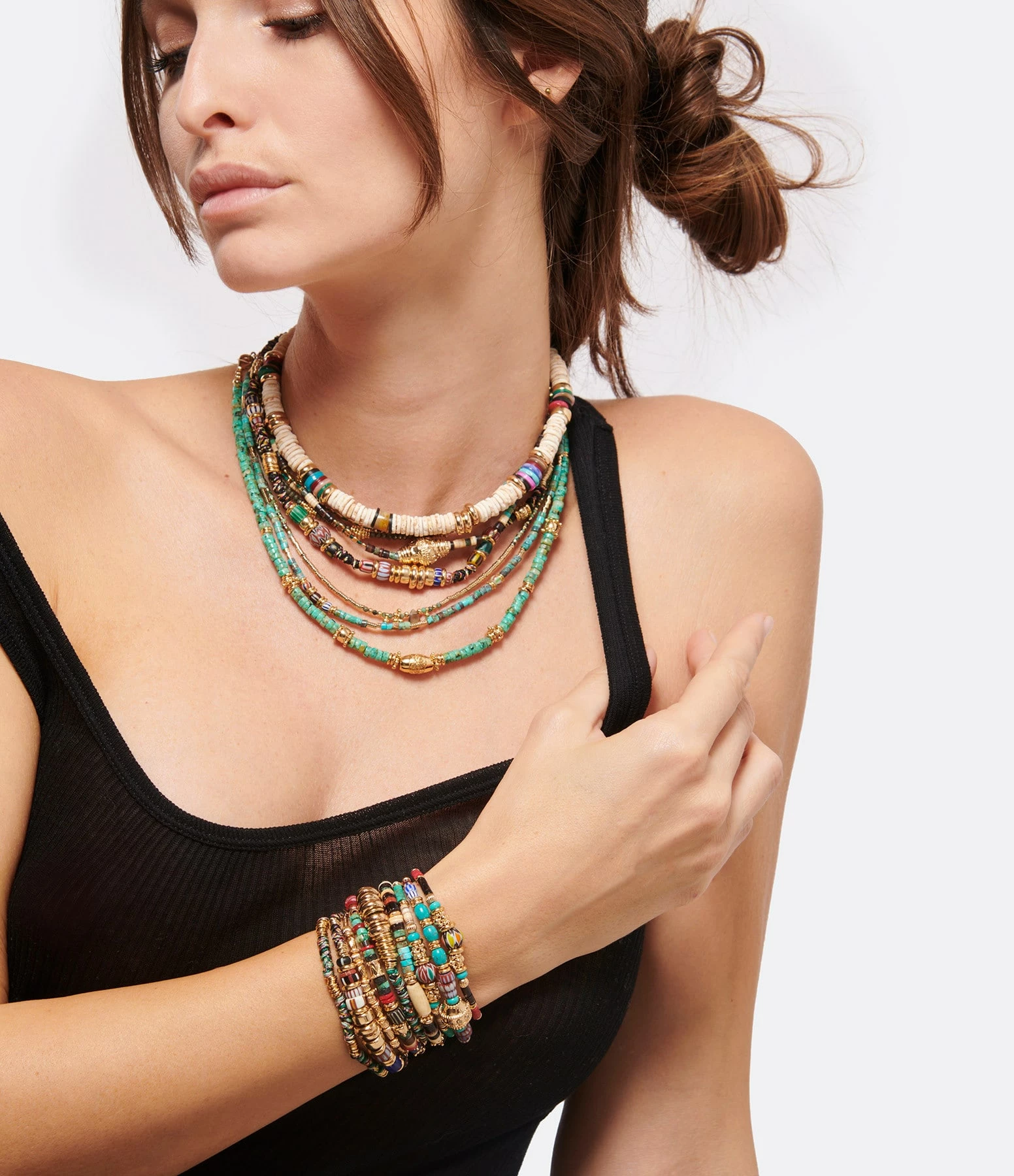 GACHON POTHIER Collier Masai XXL2 Noir 2 GACHON POTHIER Collier Masai XXL2 Noir – Image 2