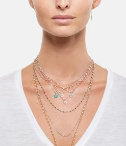 GIGI CLOZEAU Collier Perles Résine Fleur Diamant Or Rose -COLLIERS Shop 158 19