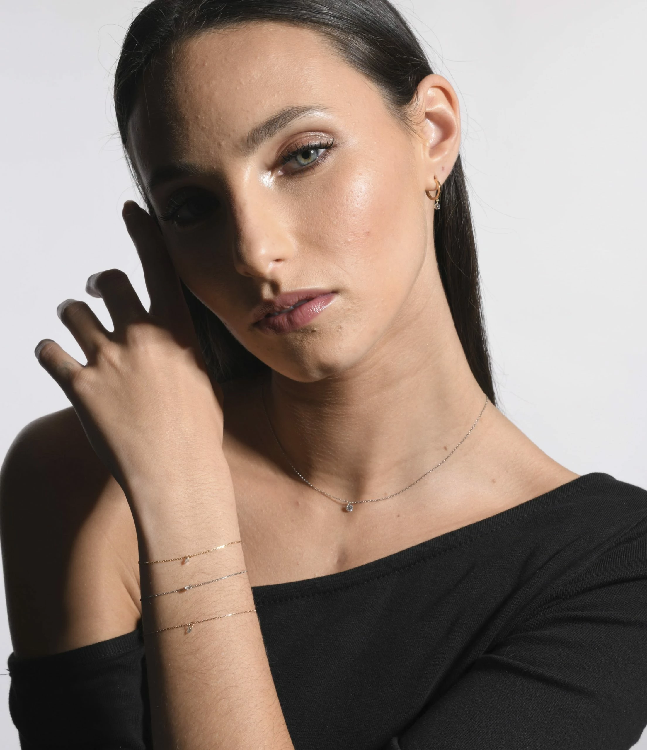 LA BRUNE & LA BLONDE Collier 360° Diamant Brillant 0,07 Or Blanc 4 LA BRUNE & LA BLONDE Collier 360° Diamant Brillant 0,07 Or Blanc – Image 4