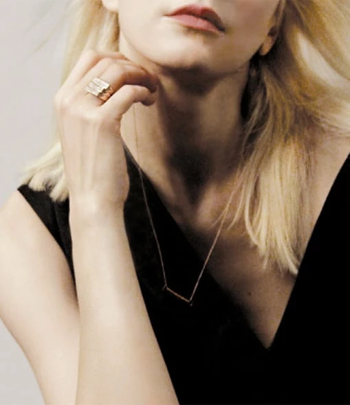 Ginette NY Bague Baguette Or Rose 2 Ginette NY Bague Baguette Or Rose – Image 2