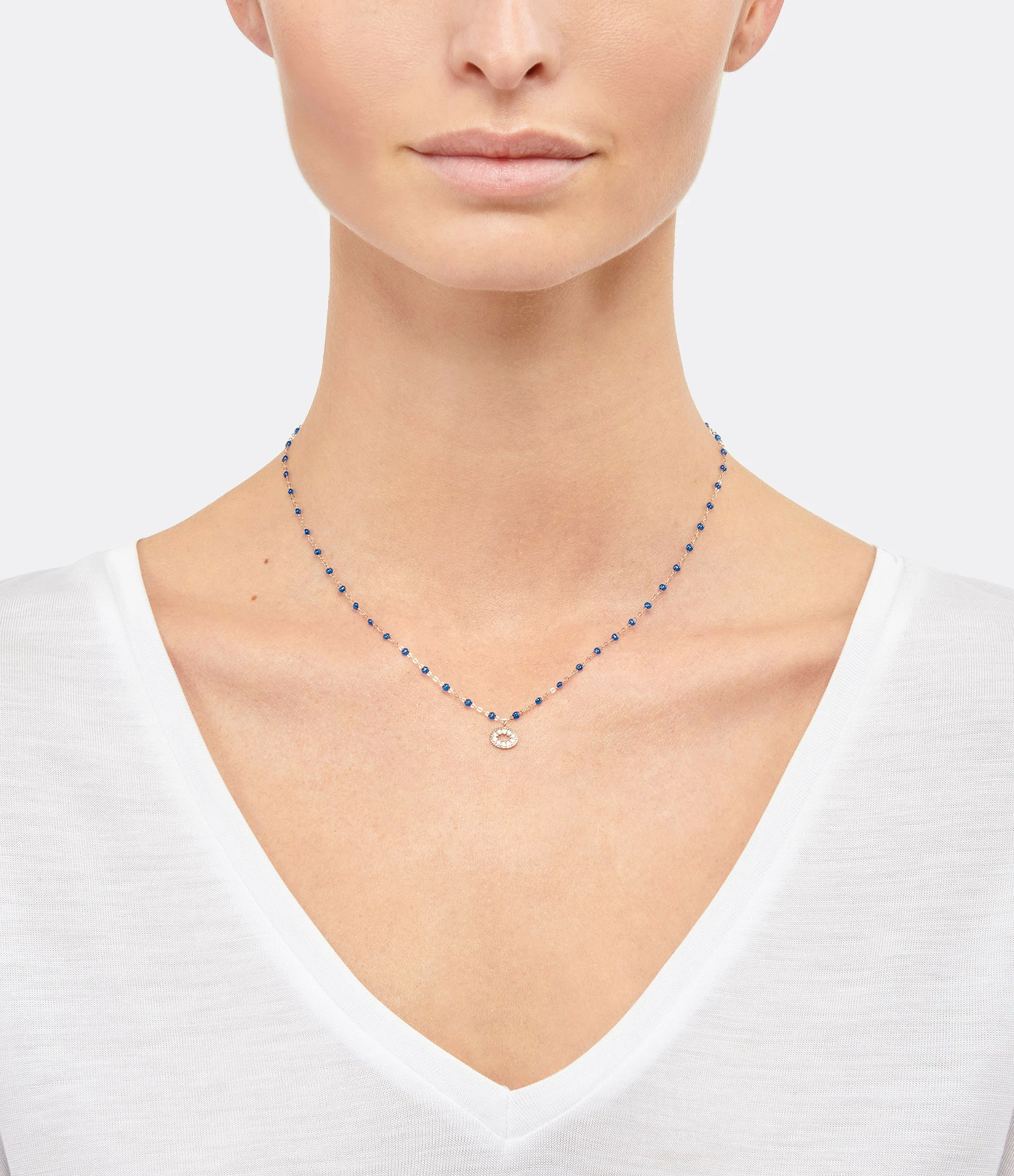 GIGI CLOZEAU Collier Résine L'Œil Du Pirate Diamants Or Blanc 7 GIGI CLOZEAU Collier Résine L'Œil Du Pirate Diamants Or Blanc – Image 7