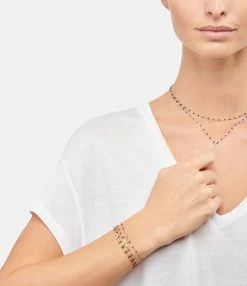 GIGI CLOZEAU Bracelet Résine Croix Vintage Diamants Or Blanc 5 GIGI CLOZEAU Bracelet Résine Croix Vintage Diamants Or Blanc -COLLIERS Shop 290 30