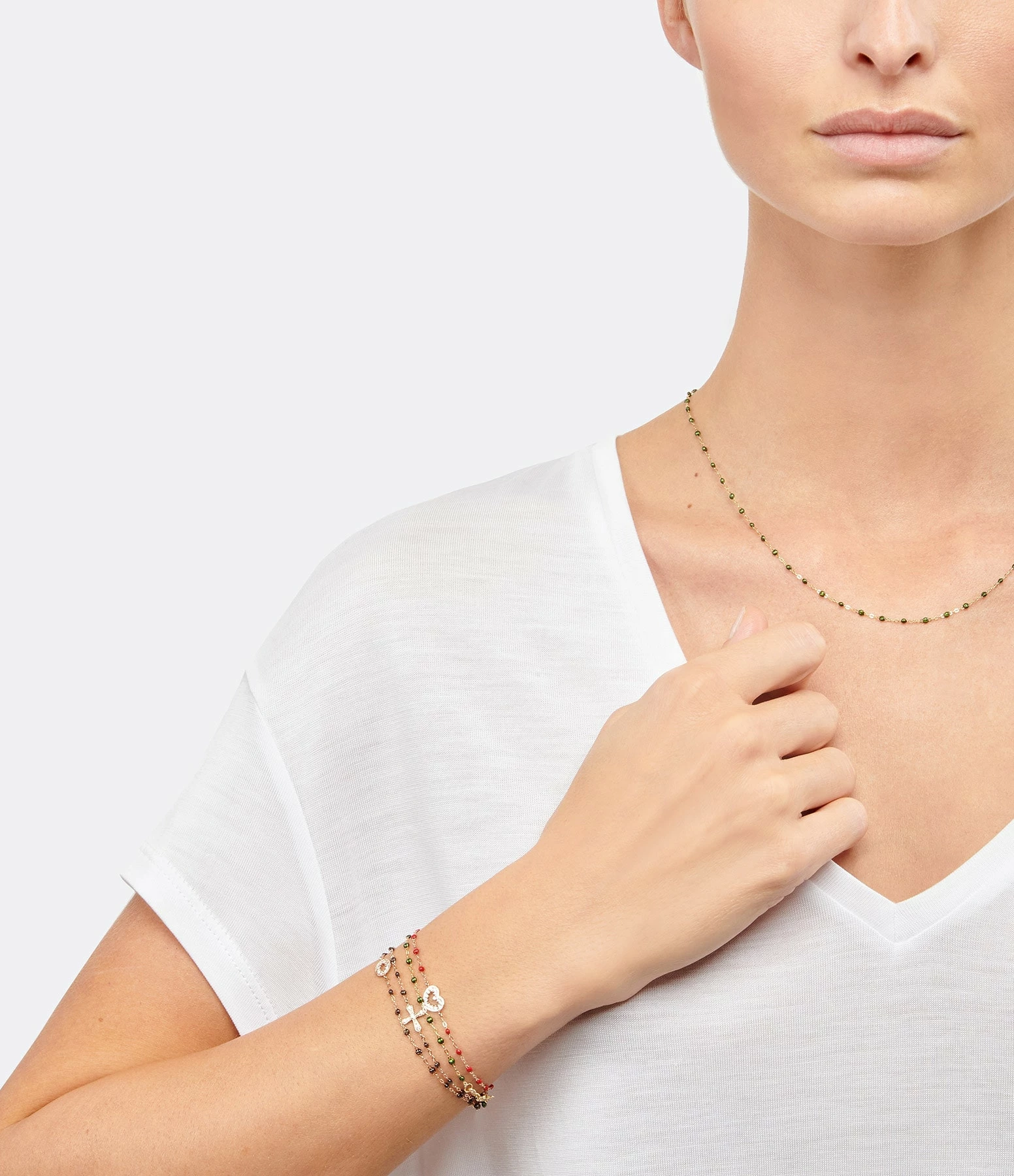 GIGI CLOZEAU Bracelet Résine Cœur Suprême Diamants Or Jaune 8 GIGI CLOZEAU Bracelet Résine Cœur Suprême Diamants Or Jaune – Image 8