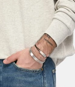 NAVA JOAILLERIE Bracelet Ulysse Homme Cordon Or Rose, Personnalisable -COLLIERS Shop 379 enlever etiquette cul 1