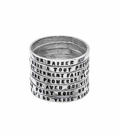 SERGE THORAVAL Bague 7 Rangs Edmond Rostand Un Baiser Argent