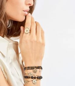 LSONGE Bracelet Double 4 Perles Onyx Œil De Tigre -COLLIERS Shop LSONG LOOK20181213 270