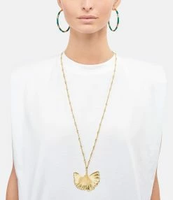 Aurélie Bidermann Créoles GM Positano Émeraude -COLLIERS Shop abbrf look20201109 223