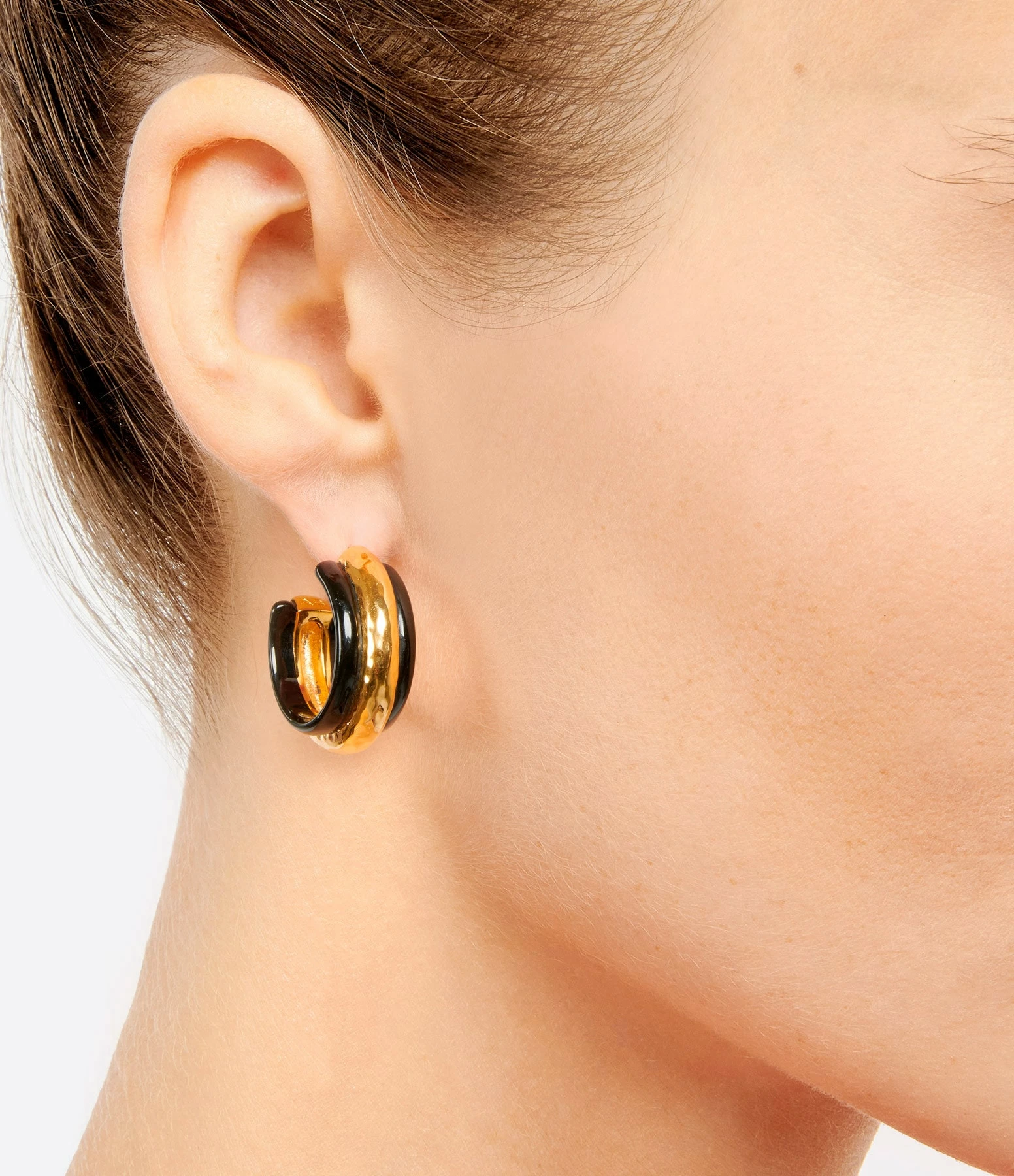 Aurélie Bidermann Créoles Nazca GM Noir 2 Aurélie Bidermann Créoles Nazca GM Noir – Image 2