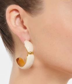 Aurélie Bidermann Créoles Marlène Ivoire -COLLIERS Shop abbrf look20210916 64