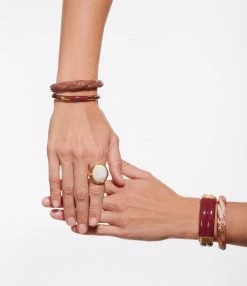 Aurélie Bidermann Bague Liwa Cabochon Bordeaux -COLLIERS Shop abbrf look20220805 84