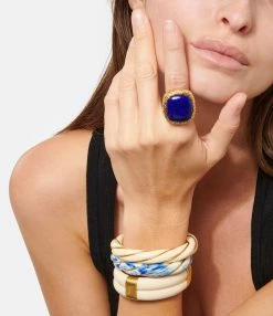 Aurélie Bidermann Chevalière Miki Lapis Lazuli 6 Aurélie Bidermann Chevalière Miki Lapis Lazuli -COLLIERS Shop abbrm look20221026 238