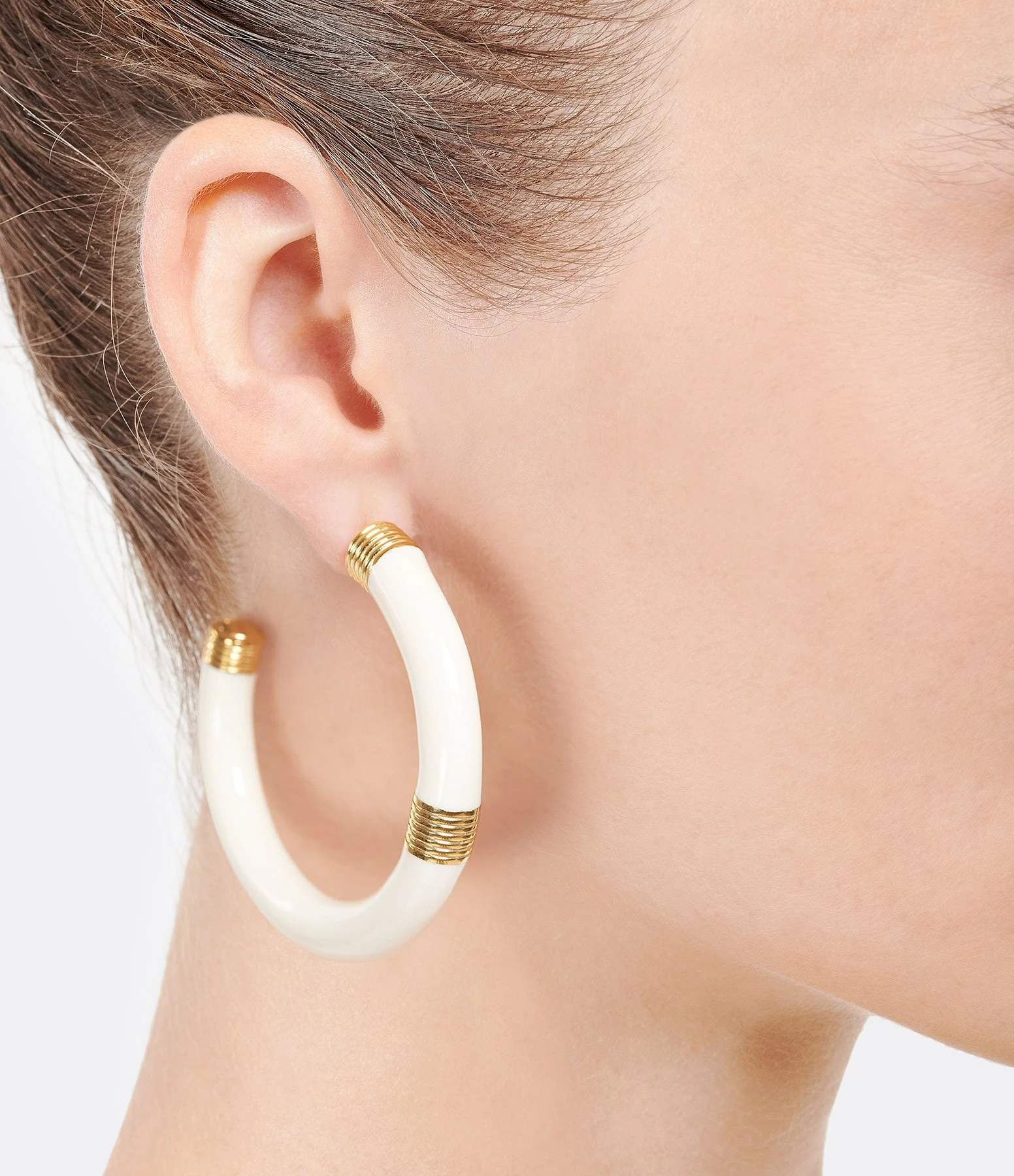 Aurélie Bidermann Créoles Katt Ivoire 2 Aurélie Bidermann Créoles Katt Ivoire – Image 2