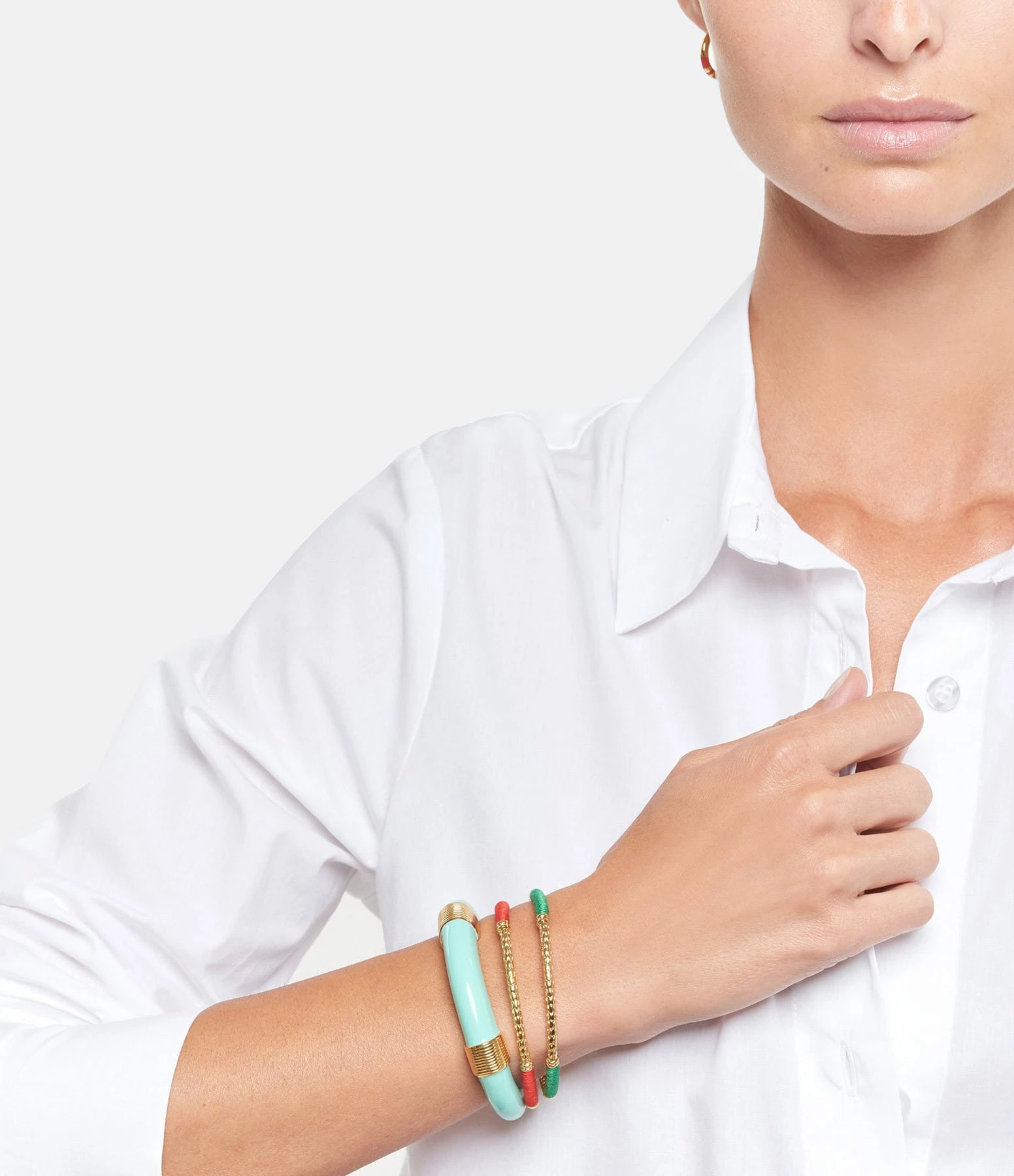 Aurélie Bidermann Jonc Katt PM Bleu Bébé 2 Aurélie Bidermann Jonc Katt PM Bleu Bébé – Image 2