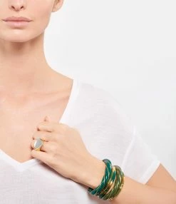 Aurélie Bidermann Jonc Positano Émeraude -COLLIERS Shop abbrs look20210128 60