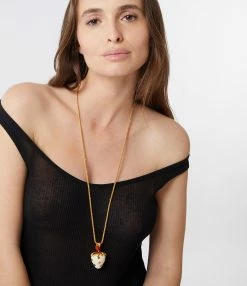 Aurélie Bidermann Sautoir Tabata Ivoire Cornaline 7 Aurélie Bidermann Sautoir Tabata Ivoire Cornaline -COLLIERS Shop abbrs look20230224 192