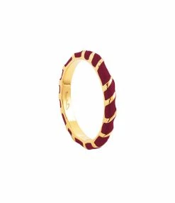 CABIROL Bague Aimée Vermeil Bordeaux