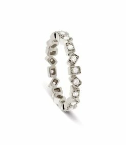 NAVA JOAILLERIE Bague Alliance Carolina Diamants Or Blanc