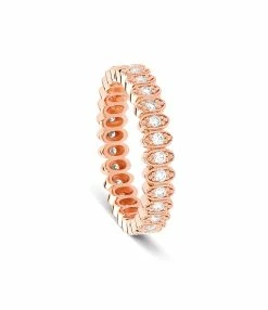 NAVA JOAILLERIE Bague Frédérica Diamant Blanc Or Rose