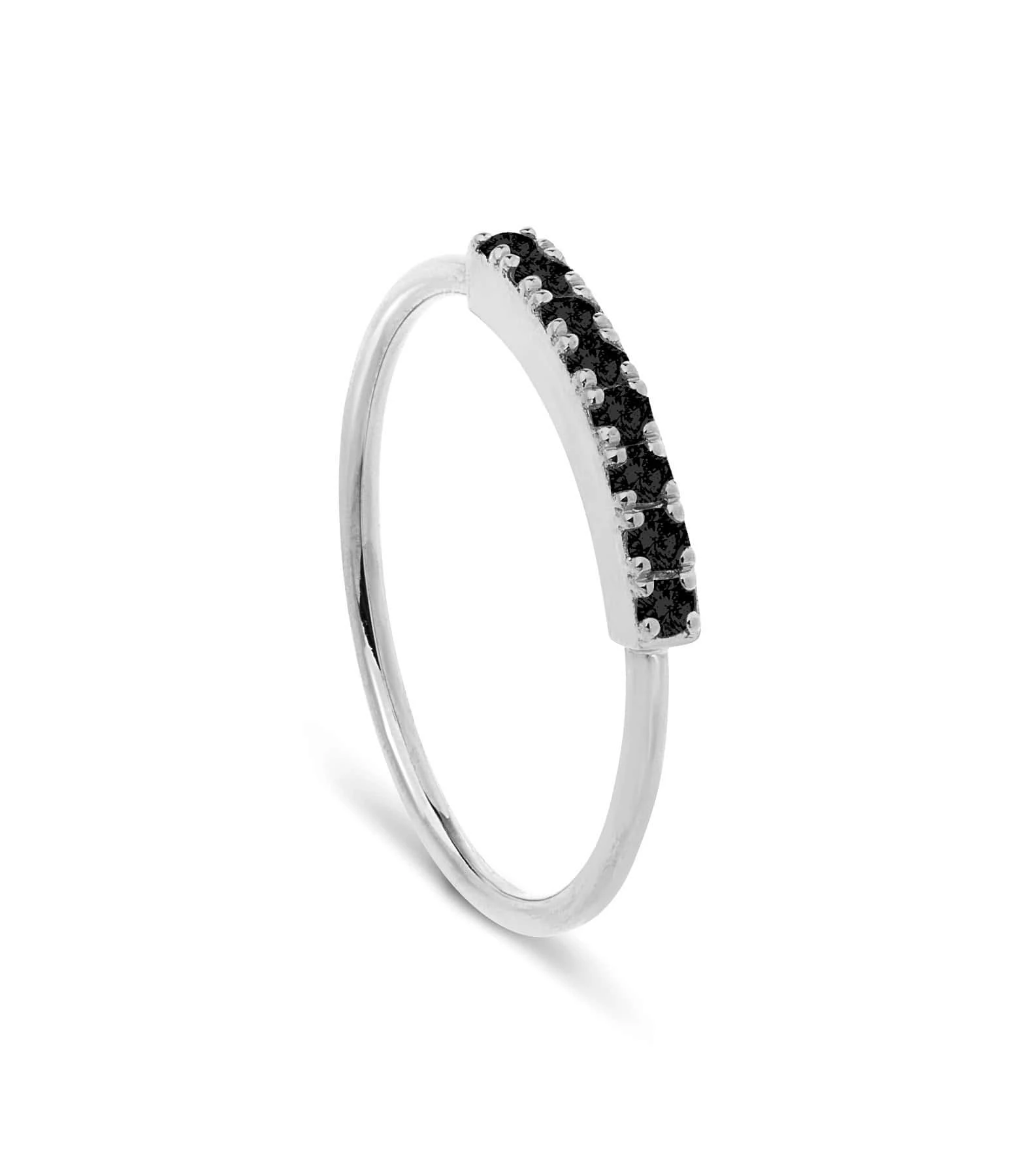 NAVA JOAILLERIE Bague Hash Diamants Noirs Or Blanc 1 NAVA JOAILLERIE Bague Hash Diamants Noirs Or Blanc