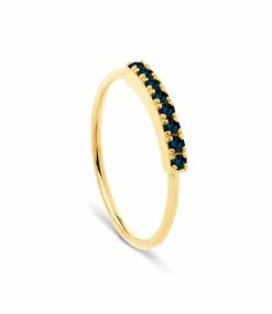 NAVA JOAILLERIE Bague Hash Diamants Noirs Or Jaune