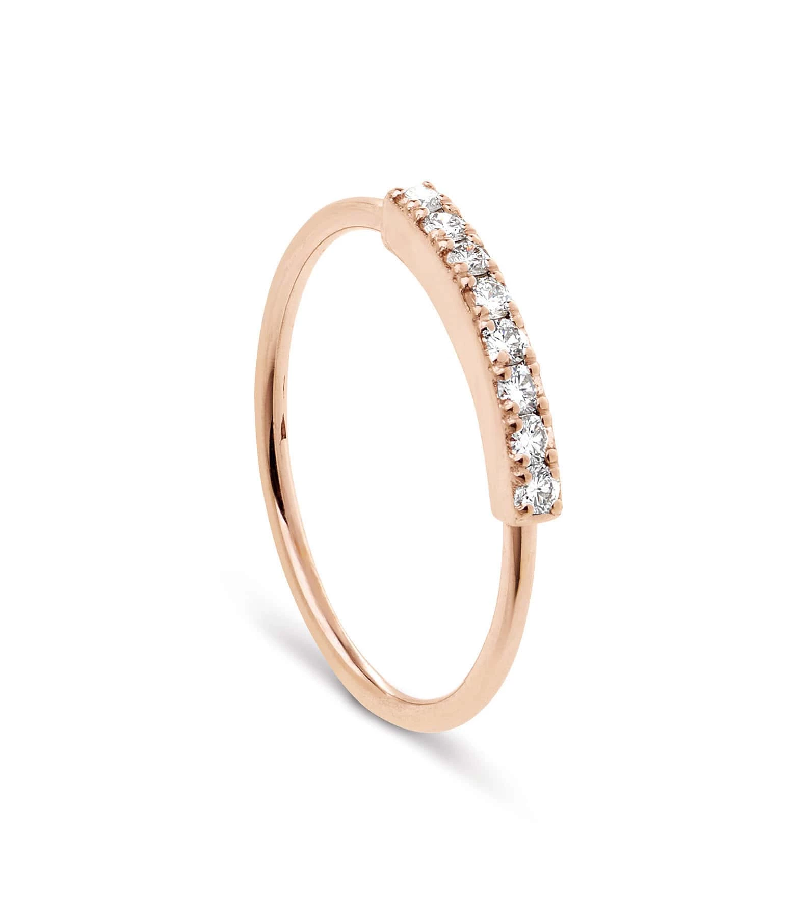 NAVA JOAILLERIE Bague Hash Diamants Or Rose 1 NAVA JOAILLERIE Bague Hash Diamants Or Rose