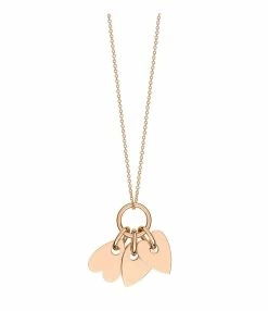Ginette NY Collier Angèle 3 Mini Cœurs Or Rose