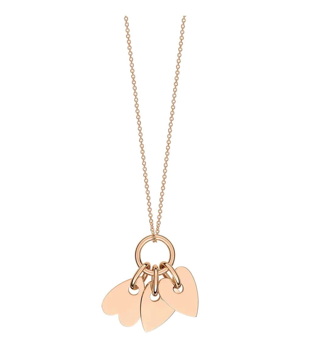 Ginette NY Collier Angèle 3 Mini Cœurs Or Rose 1 Ginette NY Collier Angèle 3 Mini Cœurs Or Rose
