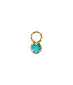 AND...PARIS Mini Charm Turquoise Or