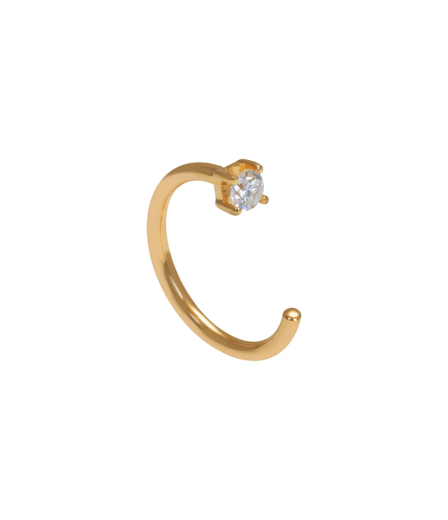 AND...PARIS Mini Créole Candy Arc Diamant Or (vendue à L'unité) 1 AND...PARIS Mini Créole Candy Arc Diamant Or (vendue à L'unité)