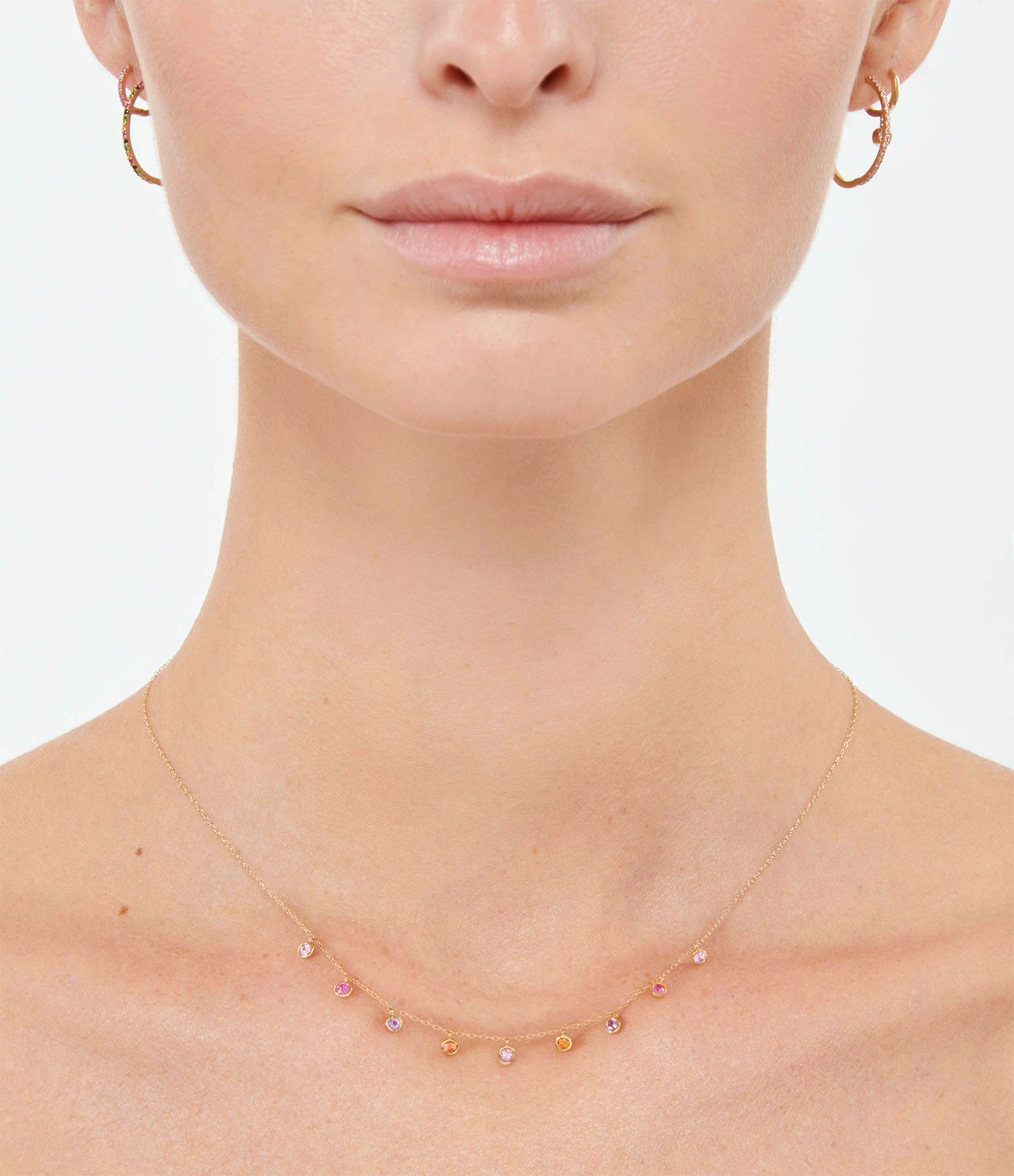 AND...PARIS Collier 9 Multi-Saphirs Or 2 AND...PARIS Collier 9 Multi-Saphirs Or – Image 2