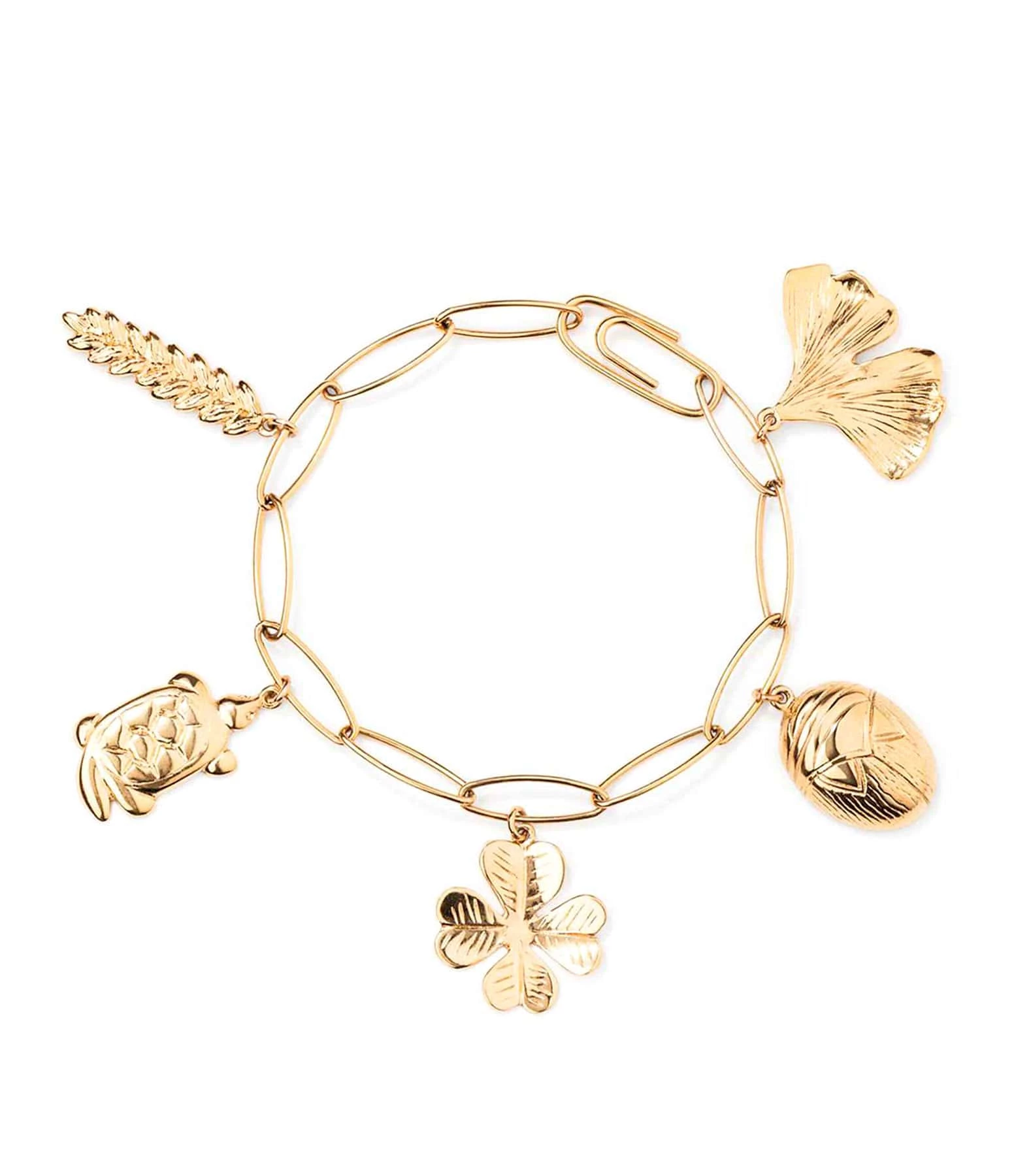 Aurélie Bidermann Bracelet Grigri Charms Doré 1 Aurélie Bidermann Bracelet Grigri Charms Doré