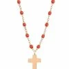 GIGI CLOZEAU Collier Croix Perles Résine Or