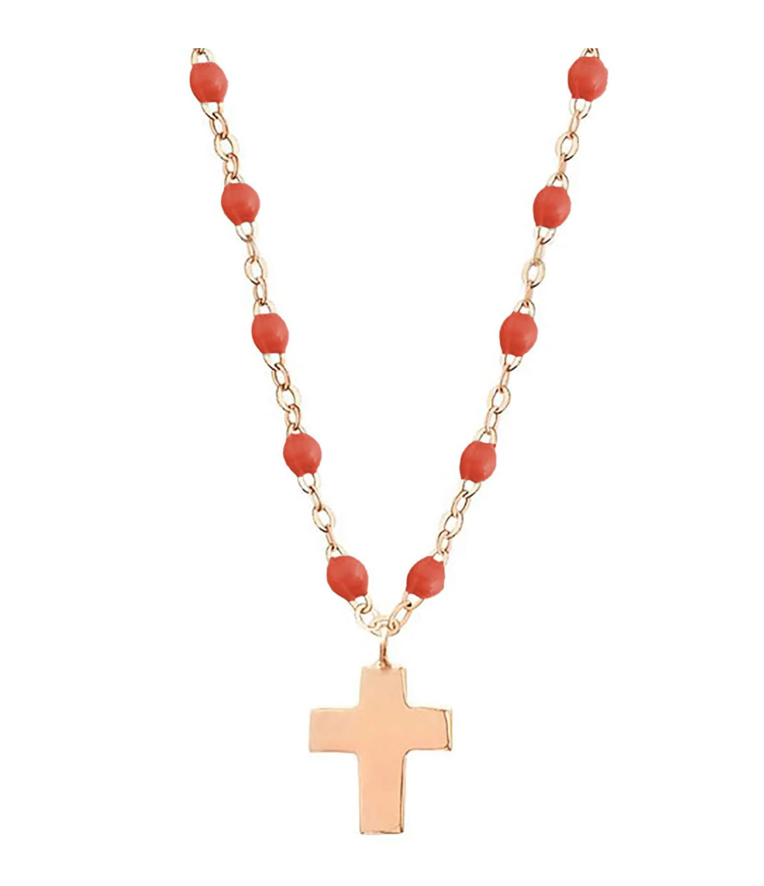 GIGI CLOZEAU Collier Croix Perles Résine Or 1 GIGI CLOZEAU Collier Croix Perles Résine Or