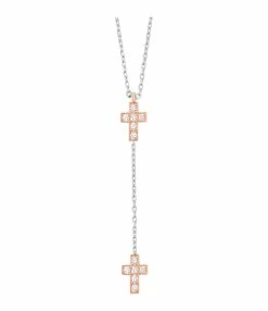 GIGI CLOZEAU Collier Chapelet Croix Or Diamants 12 GIGI CLOZEAU Collier Chapelet Croix Or Diamants -COLLIERS Shop b1co006orob