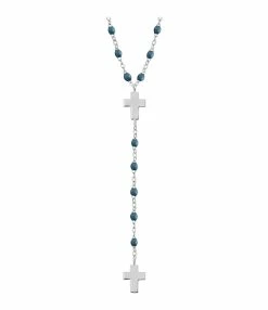 GIGI CLOZEAU Collier Chapelet Croix Perles Résine Or