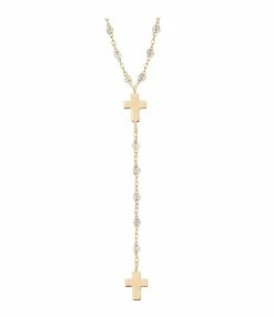 GIGI CLOZEAU Collier Chapelet Croix Perles Résine Or -COLLIERS Shop b1co007j49