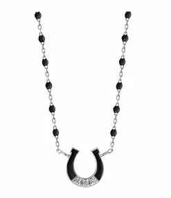 GIGI CLOZEAU Collier Mini Gigi Suprême Fer à Cheval Or Blanc