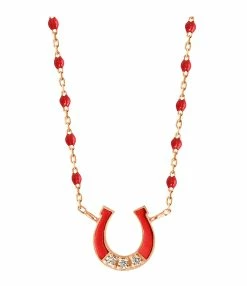GIGI CLOZEAU Collier Mini Gigi Suprême Fer à Cheval Or Rose