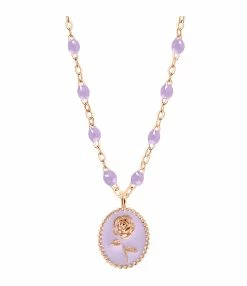 GIGI CLOZEAU Collier Rose Voyage Résine Or Rose -COLLIERS Shop b1fl002r10 42 xx 2