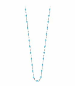 GIGI CLOZEAU Sautoir Perles Résine Or, 86 Cm -COLLIERS Shop b1gi001 34 g bleu turquoise 6