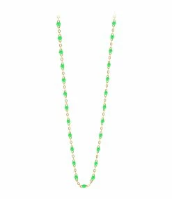 GIGI CLOZEAU Sautoir Perles Résine Or, 86 Cm -COLLIERS Shop b1gi001j36 vert fluo 6