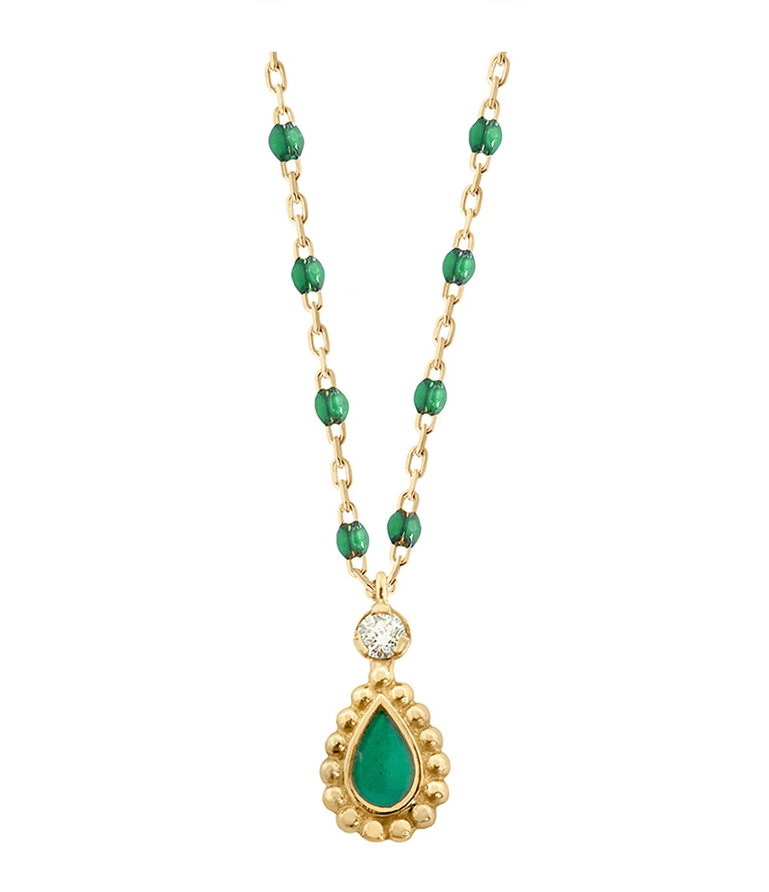 GIGI CLOZEAU Collier Lucky Cashmere Mini Résine Diamant Or Jaune 5 GIGI CLOZEAU Collier Lucky Cashmere Mini Résine Diamant Or Jaune – Image 5