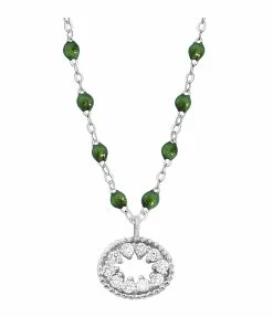 GIGI CLOZEAU Collier Résine L'Œil Du Pirate Diamants Or Blanc